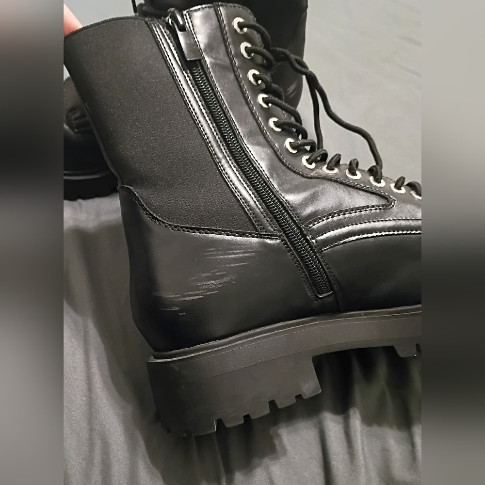 Torrid Women Lace-Up Size 10WW Faux Leather Boots - Picture 5 of 9